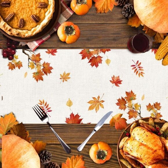Fall Runner for Table 13 x 72 Inch, Autumn Pumpkin Red Truck Runners for Home - Picture 2 of 4